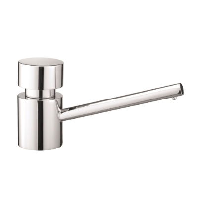 Silver press action liquid soap dispenser