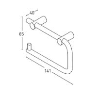 Stainless Steel Toilet Roll Holder - Single