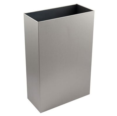 Silver tall paper towel waste bin